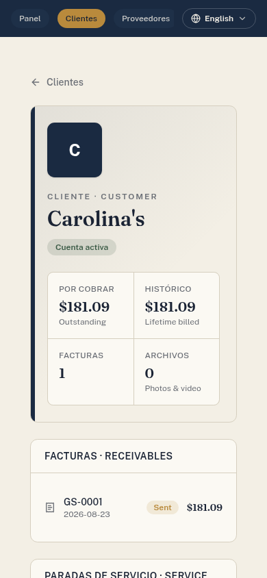 Customer account